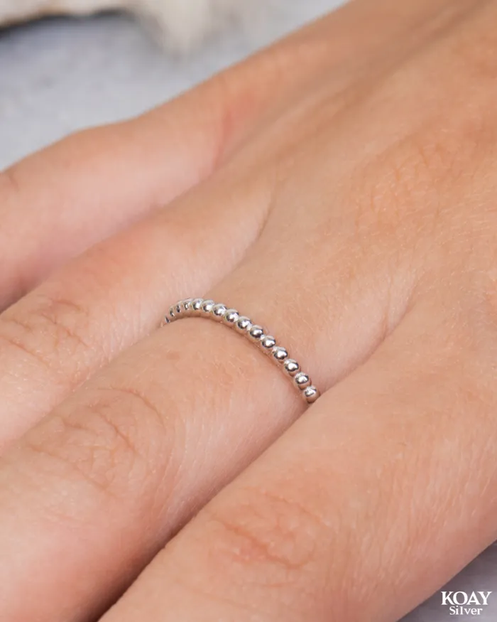 Tiny balls ring 0116 KOAY Silver Store Rings