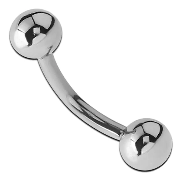 Tulsa Body Jewelry Bracelets 16g Stainless Curved Barbell internal