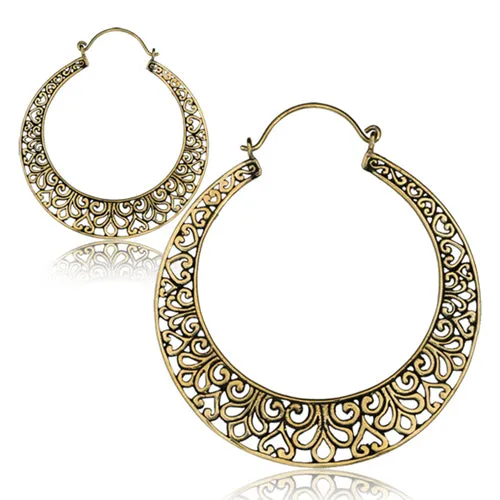 Tulsa Body Jewelry Filigree Yellow Brass Earrings Earrings
