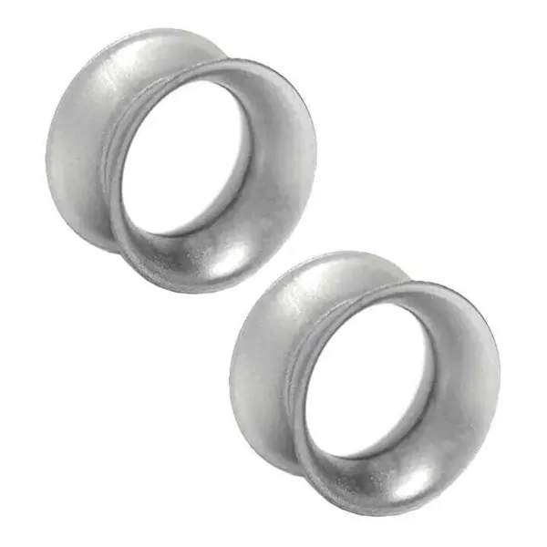 Tulsa Body Jewelry Rings Silver ThinWall Silicone Tunnels