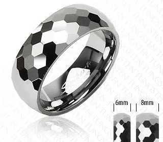 Tungsten Honey Comb MultiFaceted Ring Tulsa Body Jewelry Rings