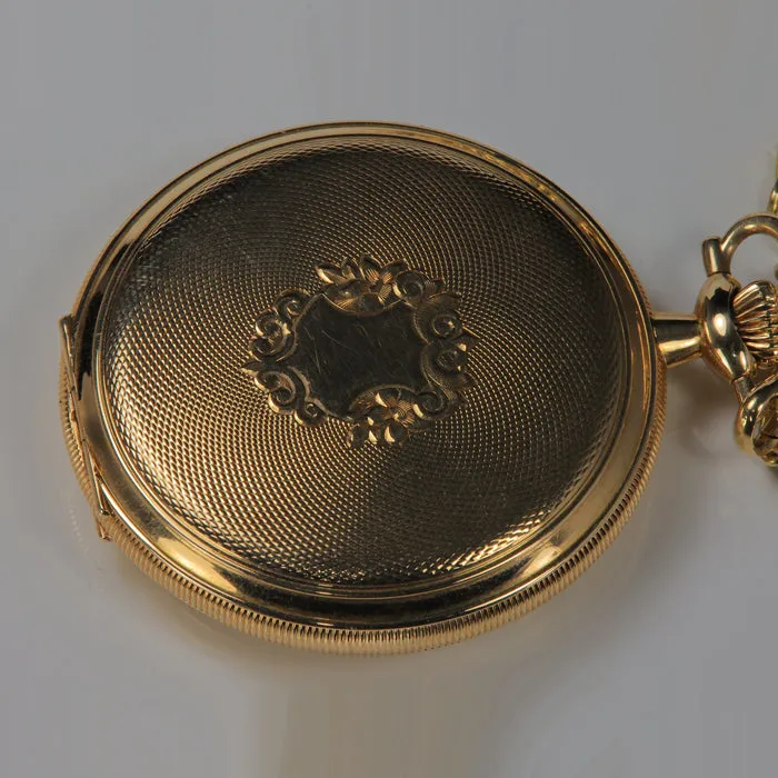 Watches Moriartys Gem Art 14K Yellow Gold Elgin 1921 Pocket Watch
