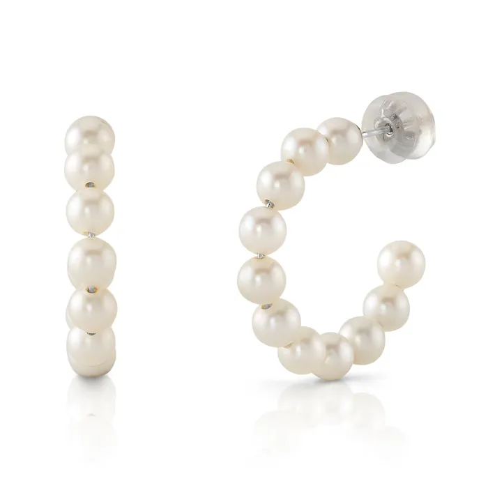 White Freshwater Pearl Zoya Earrings SPT Earrings