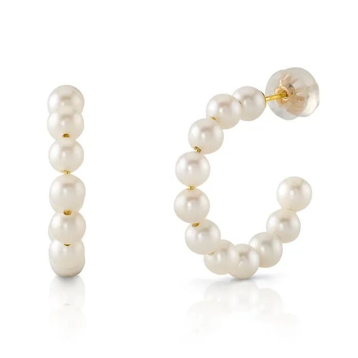 White Freshwater Pearl Zoya Earrings SPT Earrings