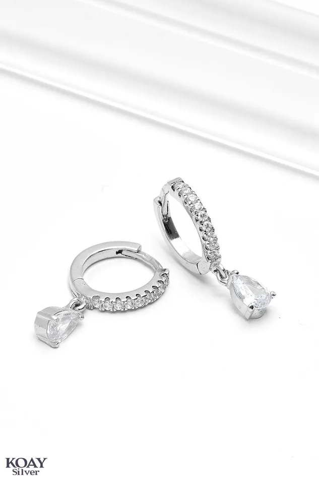 Zircon Hoop 019 Earring KOAY Silver Store Earrings